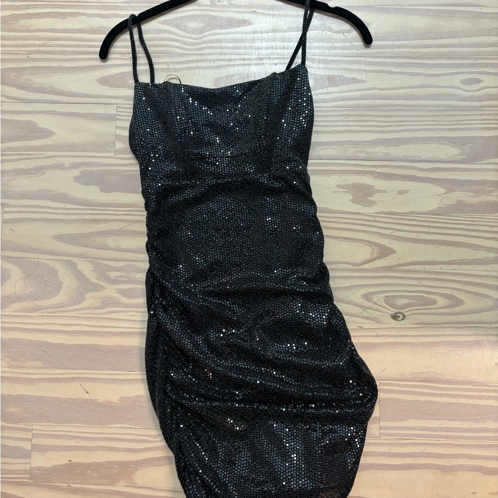 urban black sparkly body on dress
